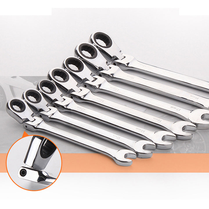 1pc/12pcs, Ratchet Wrench With Flexible Head, Dual-use Ratchet Tool Automotive Hand Tool Ratchet Wrench