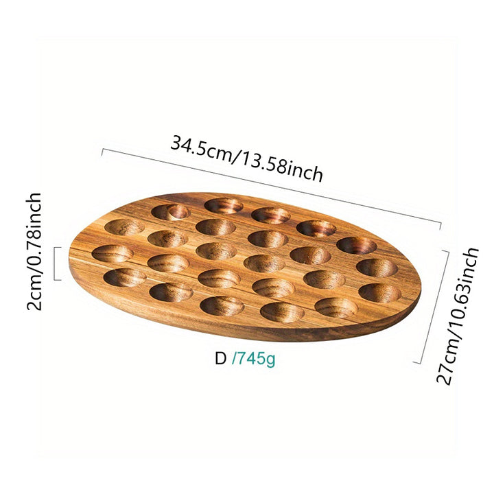 1pc Multi-Compartment Wooden Egg Storage Box - Kitchen Cooking Organizer for Eggs and More