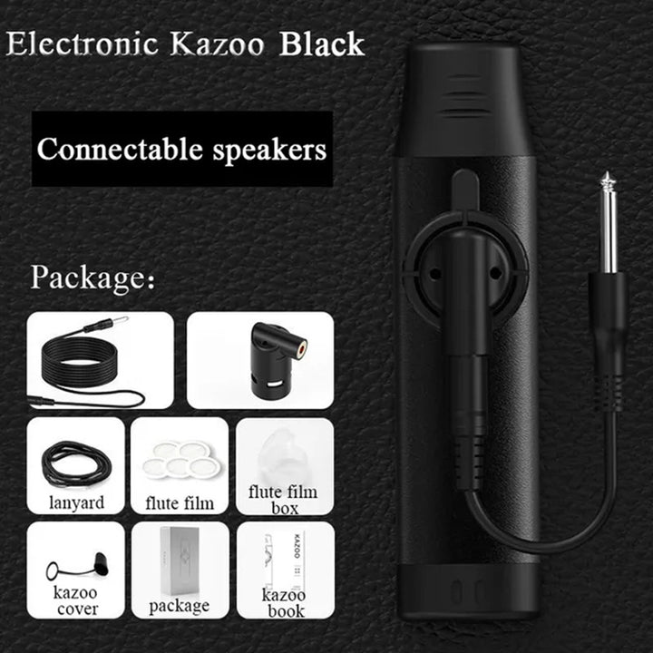 Electronic Music Kazoo With Pickup Metal Kazoo Niche Musical Instrument Easy To Learn Music Gift Good Companion For Guitar