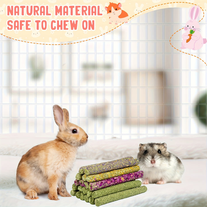 33pcs Grass Sticks For Rabbits And Hamsters To Grind Their Teeth As Toys