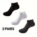 3/5/10 Pairs Men's Cotton Blend Plain Color Breathable Sweat Resistant Anti-odor No Show Socks