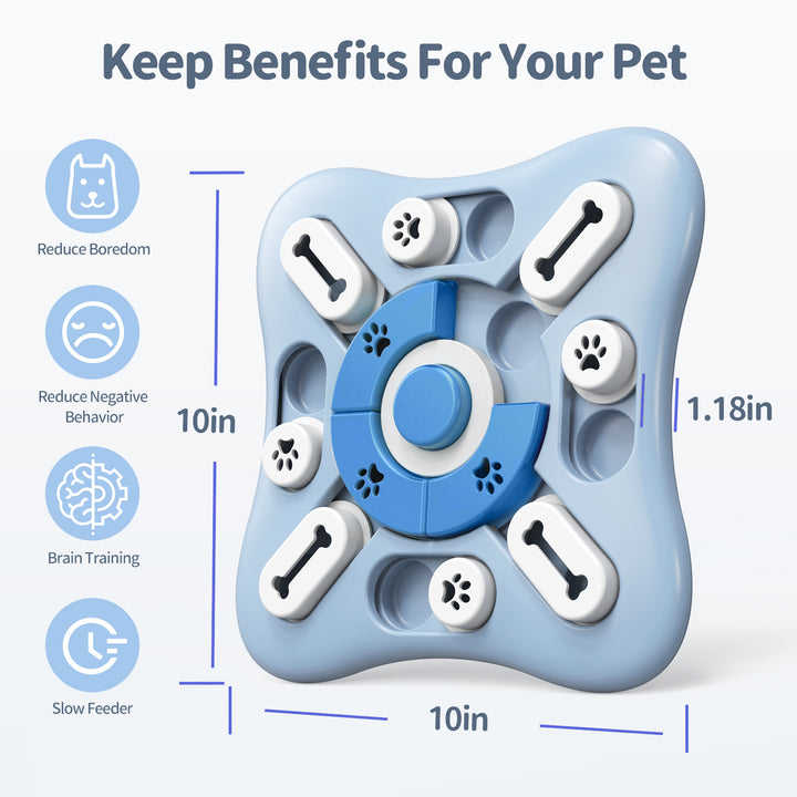 SmartDog IQ Challenge Treat Puzzle Toy - Exciting Squeaky Games to Engage & Enrich Your Pups Mind, Perfect for Dogs of All Sizes!