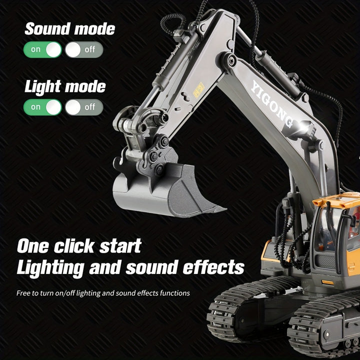 Dig Into Realistic Fun!
This 11-channel RC excavator features 2.4G remote control, durable alloy & plastic design, and powerful functions for lifelike digging action. Perfect for kids aged 6–10.the perfect gift! 🎁 🚧