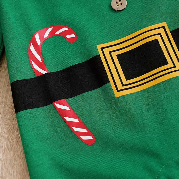 Cute & Creative Christmas Style Baby Boys & Girls Jumpsuit + Hat - Spring & Autumn & Winter 2pcs