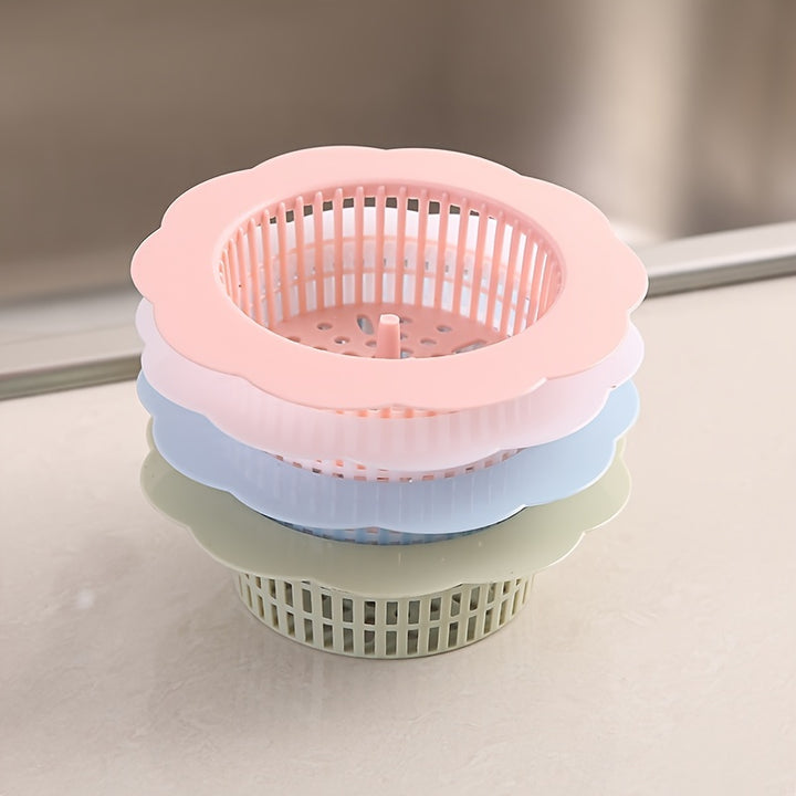 1pc Durable Plastic Sink Strainer - Perfect for Kitchen & Bathroom Sinks!