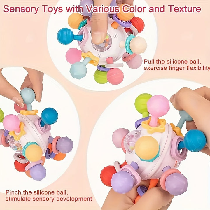 Play, Soothe & Grow!
This infant toy set includes teethers, grab-and-shake rattles, and tummy time toys—designed to support sensory development and motor skills from 0 to 12 months. Safe, fun, and perfect for everyday play! 👶🍼🎉