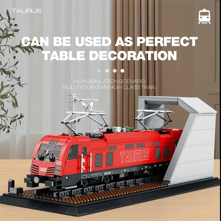 1939pcs Electric Passenger Train Building Blocks Toy, Creative Home Accessories, Party Table Decorations, Mini Building Blocks, Holiday Toys, Christmas Gifts