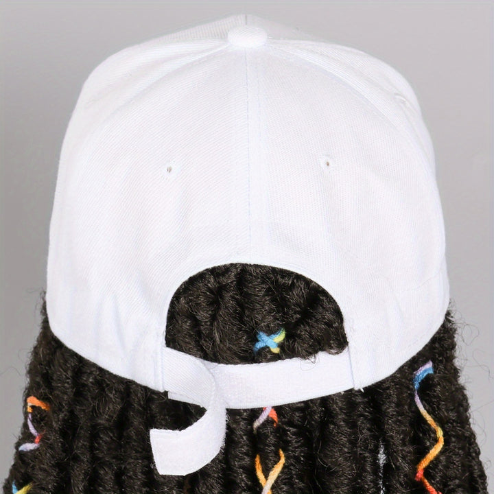 Hat Wigs 12 Inch Dreadlock Wigs With Black Baseball Cap Synthetic Fiber Dreads Hair Extensions With Hat Attatched For Women