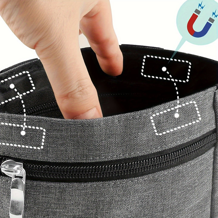 Dog Treat Training Pouch Easily Carries Pet Toys, Kibble, Treats Built-In Poop Bag Dispenser 3 Ways To Wear