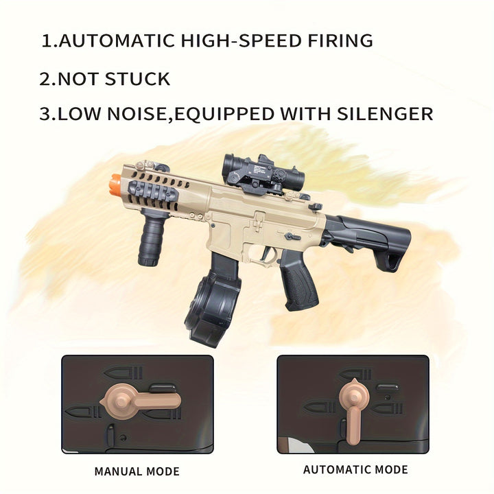 Blaster Gun, Electric Ball Blaster, High Orbeez Gun Performance Cool Toy Gun, Rechargeable Splatter Ball Toys For Outdoor Activities Shooting Game Party Favors.Christmas And New Year Gifts