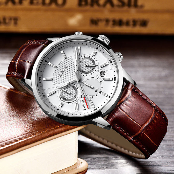 Watches Mens 2022 LIGE Top Brand Luxury Casual Leather Quartz Men's Watch Business Clock Male Sport Date Chronograph