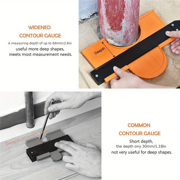 5Inch/10Inch GOXAWEE Precision Contour Gauge - Squares for Flooring, Construction, Carpenter, DIY Handyman - Adjustable Lock, Precise Irregular Shape Duplicator for Accurate Measurements