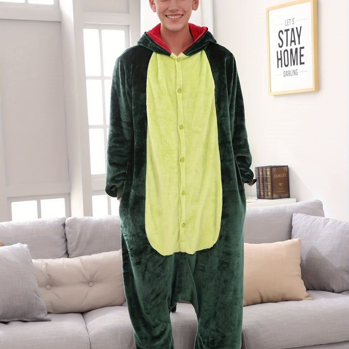 one piece Cozy Dinosaur Hooded Pajamas for Men and Women - Perfect for Parties and Cosplay