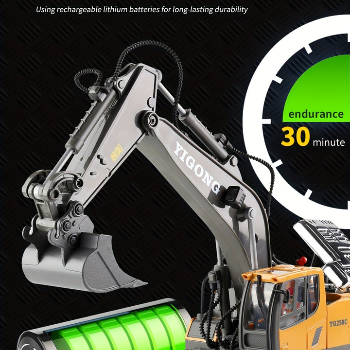 Dig Into Realistic Fun!
This 11-channel RC excavator features 2.4G remote control, durable alloy & plastic design, and powerful functions for lifelike digging action. Perfect for kids aged 6–10.the perfect gift! 🎁 🚧