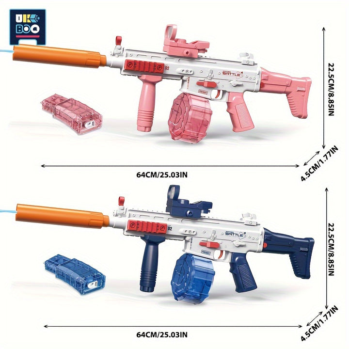 Electric Automatic Water Storage Gun Portable Summer Beach Outdoor Toys Splashing Game, Electric Automatic Continuous Launch High Pressure Guns With Battery