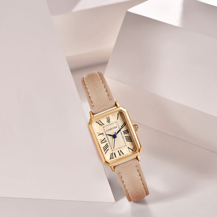Ladies Square Roman Numeral Luxury Vintage Fashion Quartz Watch Fancy Women Watches Jewelry Sophisticated And Stylish Women Watch
