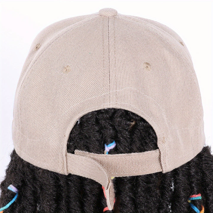 Hat Wigs 12 Inch Dreadlock Wigs With Black Baseball Cap Synthetic Fiber Dreads Hair Extensions With Hat Attatched For Women