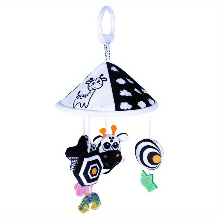 Visual Stimulation On the Go
This black and white hanging baby toy features soft animal designs, gentle wind chimes, and high-contrast colors to support early visual development. Perfect for cribs, strollers, car seats, and baby carriers. 👶🖤🤍