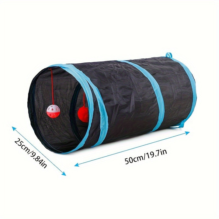 Collapsible Cat Tunnel with Peek Holes
Interactive multi-way tunnel with hanging ball toy—foldable, durable, and perfect for indoor fun with cats, kittens, puppies & small pets.🐈🐕