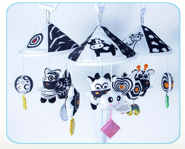 Visual Stimulation On the Go
This black and white hanging baby toy features soft animal designs, gentle wind chimes, and high-contrast colors to support early visual development. Perfect for cribs, strollers, car seats, and baby carriers. 👶🖤🤍