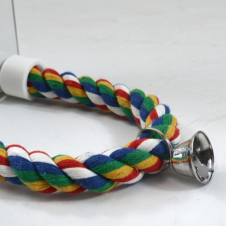 1pc Bird Mirror Bird Toys, With Cotton Rope, Bird Supplies, Parrot Chewing Toys, Bird Stands