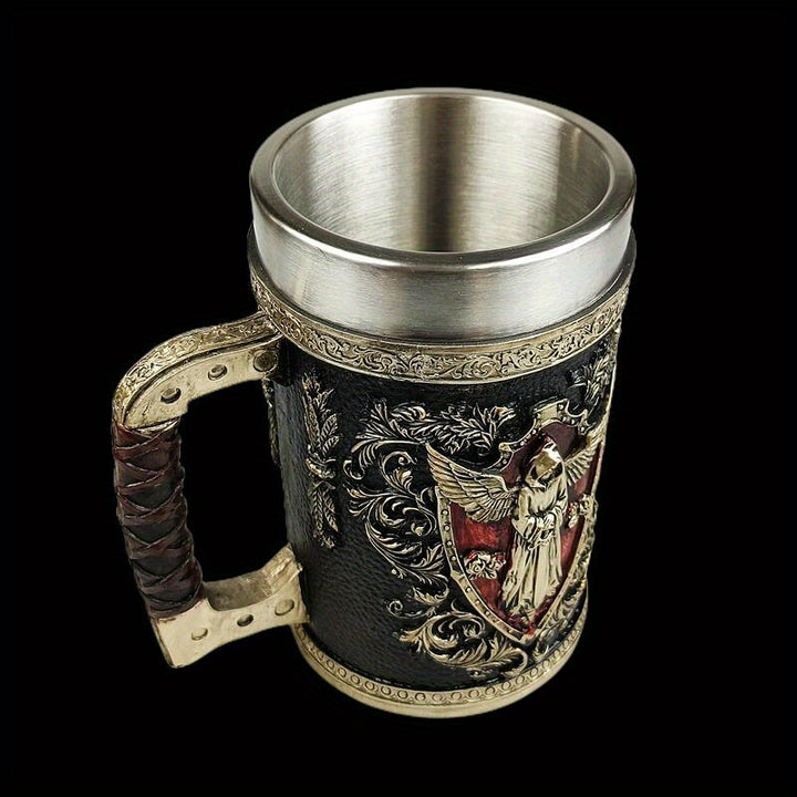 1pc Horror Death Coffee Mug - 600ml/20oz Stainless Steel Grim Reaper Skull Water Cup - Unique Summer Winter Drinkware for Home Kitchen, Spooky Birthday and Halloween Gifts