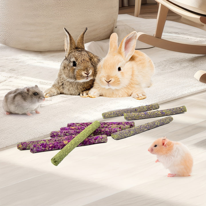 33pcs Grass Sticks For Rabbits And Hamsters To Grind Their Teeth As Toys