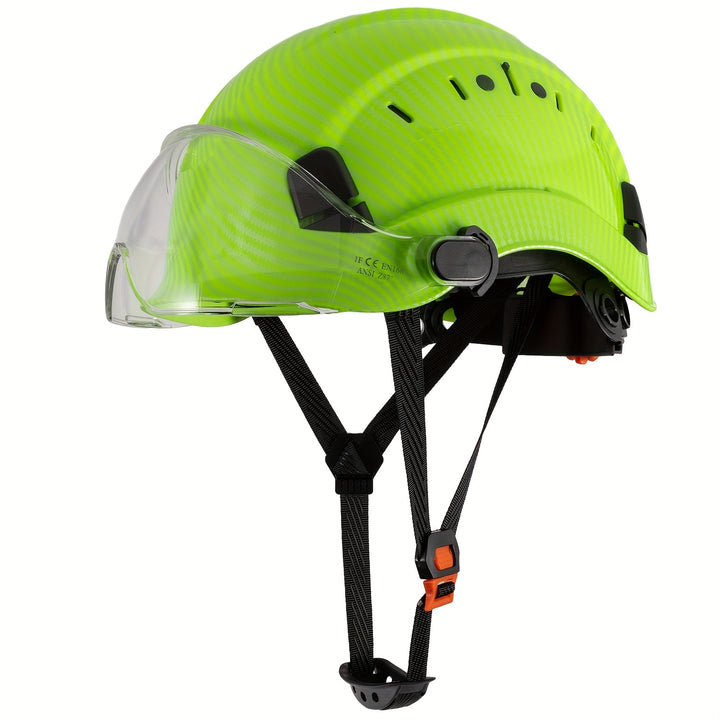 1pc LOEBUCK Carbon Fiber Pattern, Engineering Hat Carbon Fiber Work Safety Hat, Protective Building Hat