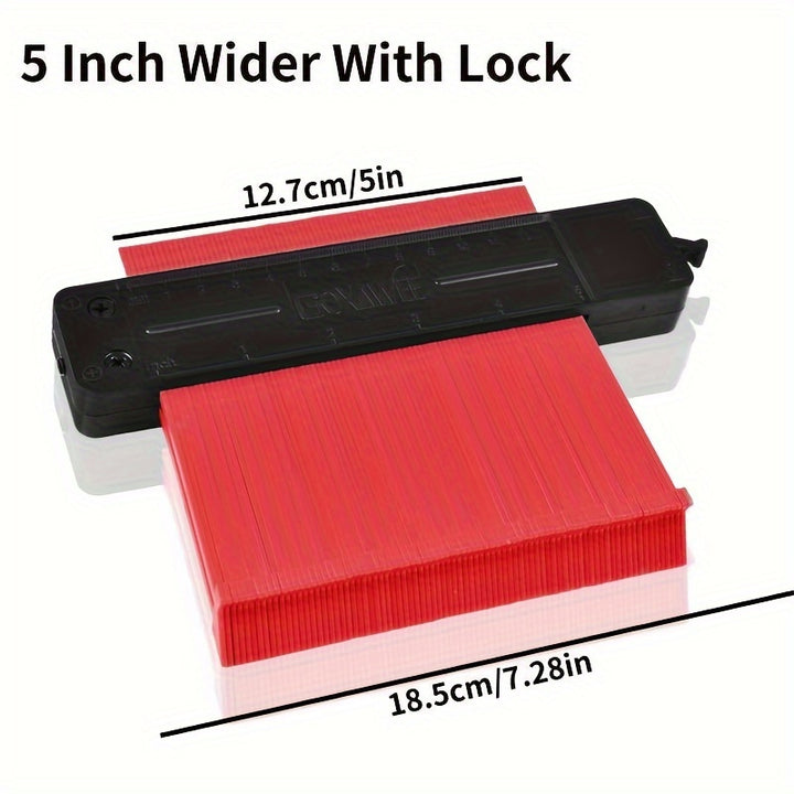5Inch/10Inch GOXAWEE Precision Contour Gauge - Squares for Flooring, Construction, Carpenter, DIY Handyman - Adjustable Lock, Precise Irregular Shape Duplicator for Accurate Measurements