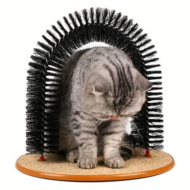 1pc Grooming Brushes And Tickle Toys That Cats Can't Resist - Cat Arch Self Groomer: Pamper Your Cat With Massages And Grooming Brushes!