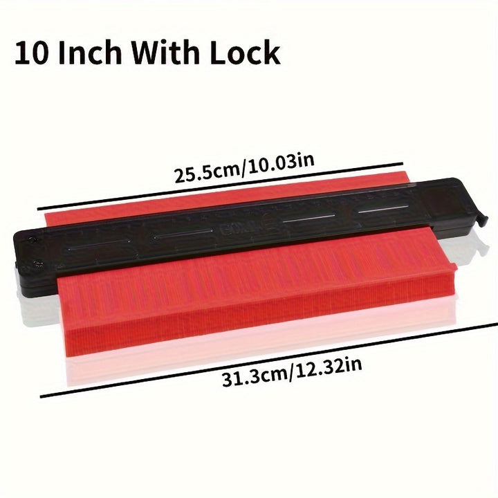 5Inch/10Inch GOXAWEE Precision Contour Gauge - Squares for Flooring, Construction, Carpenter, DIY Handyman - Adjustable Lock, Precise Irregular Shape Duplicator for Accurate Measurements