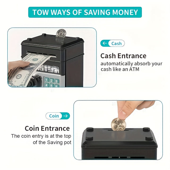 Save Smart, Play Hard!
This electronic coin bank features password protection and a large capacity—making saving money fun and secure for kids aged 3–12. A perfect gift for boys and girls ! 💰🔐🎁
