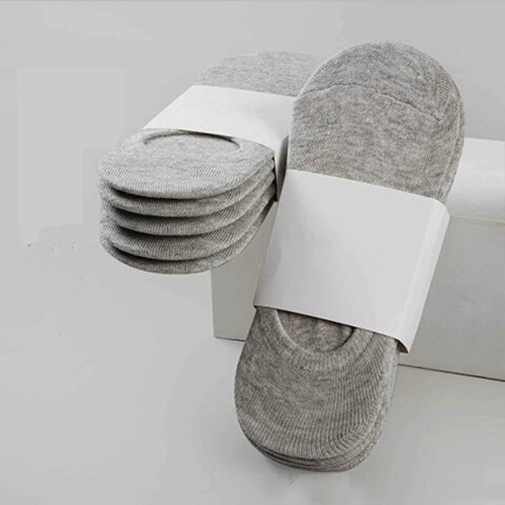 3/5/10 Pairs Men's Cotton Blend Plain Color Breathable Sweat Resistant Anti-odor No Show Socks