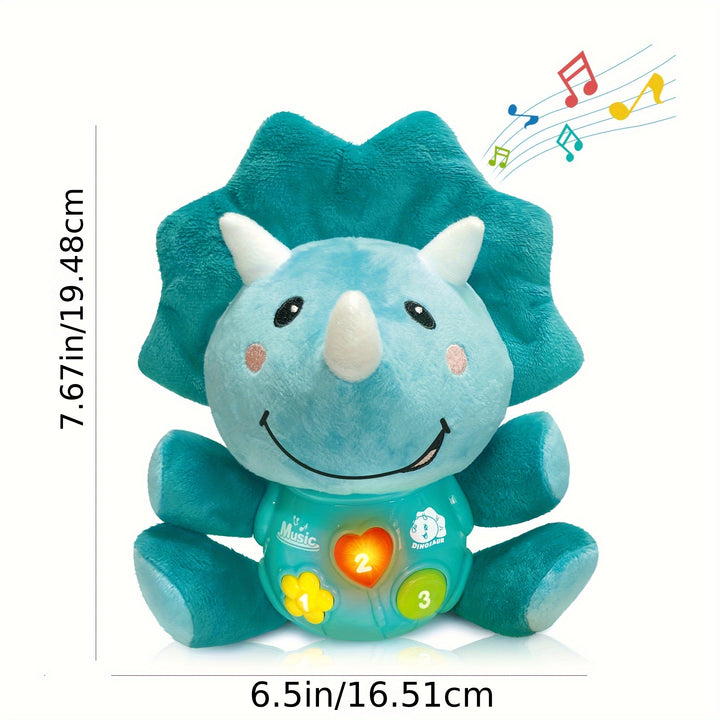 Soft Plush Dinosaur Musical Toys, Light Music Triceratops Stuffed Animal, Birthday Gift
