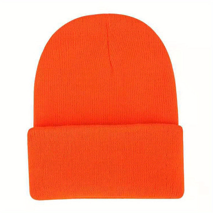 Trendy Candy Color Basic Beanie Simple Casual Knit Hats Elastic Coldproof Skull Cap Cuffed Beanies For Women Men Autumn & Winter