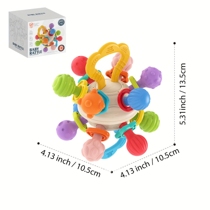 Learn, Soothe & Play – All in One!
This 2-in-1 Montessori baby toy combines sensory teething and gentle rattling to support early learning and development. Safe, fun, and perfect for boys and girls. An ideal gift for 1st birthdays, Christmas & more👶🎁