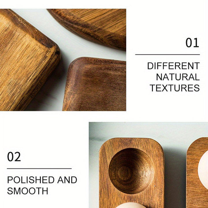 1pc Multi-Compartment Wooden Egg Storage Box - Kitchen Cooking Organizer for Eggs and More