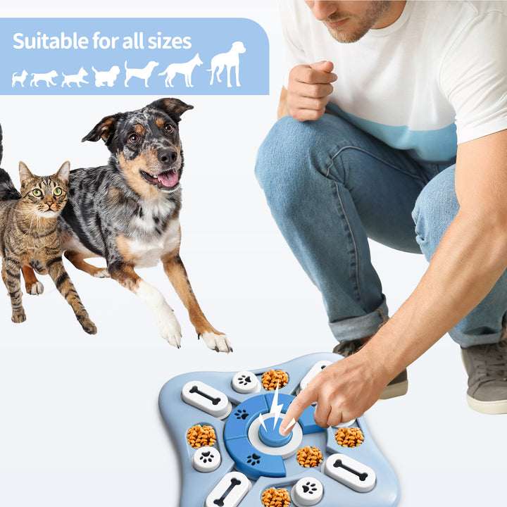 SmartDog IQ Challenge Treat Puzzle Toy - Exciting Squeaky Games to Engage & Enrich Your Pups Mind, Perfect for Dogs of All Sizes!