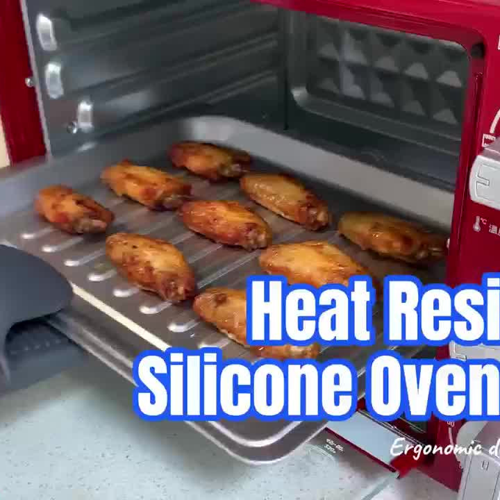 2 Pack Silicone Oven Mitts Pot Holders Sets for Kitchen Heat Resistant Small Kitchen Mittens Rubber Air Fryer Mitts Mini Pot Pinch Grip for Cooking & Baking