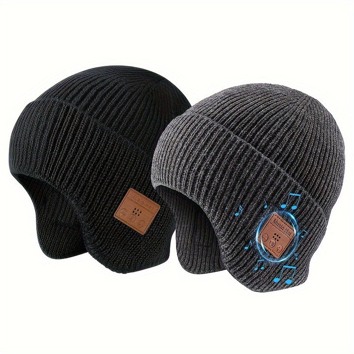 Snow Skiing Warm Wireless Beanie Hat Cold proof Music Earphone Ear Protector Woolen Hat